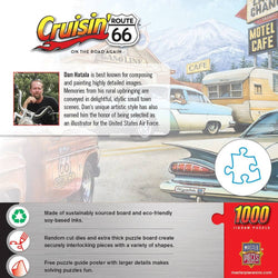 Cruisin' Route 66 - On the Road Again 1000 Piece Jigsaw Puzzle (ONLINE ORDER ONLY)