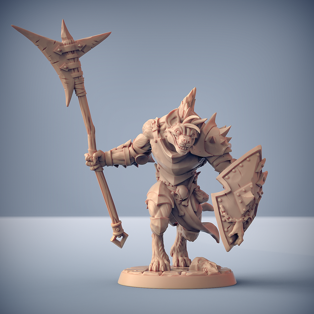 3D Printed Artisan Guild Modular Bonegnasher Gnolls Bonegnasher Gnolls 28mm 32mm (Online Only)