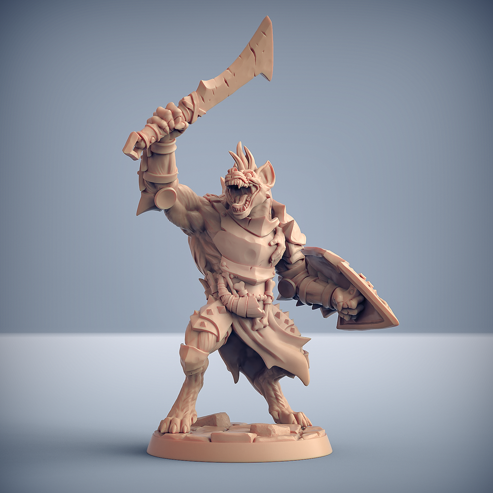 3D Printed Artisan Guild Modular Bonegnasher Gnolls Bonegnasher Gnolls 28mm 32mm (Online Only)