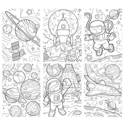 Space Explorers Coloring Puzzles 6-Pack - 48 Piece Puzzles