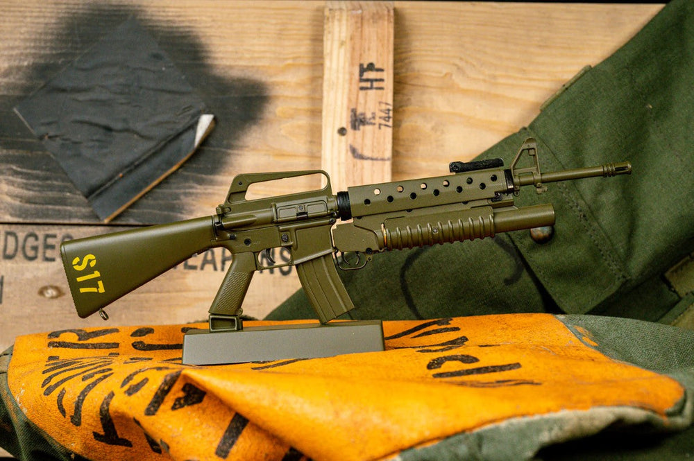 GoatGuns Die Cast 1/3 Scale M16A1 Grenadier Rifle Model, Green 16-GREEN (ONLINE ORDER ONLY)