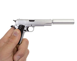 GoatGuns Die Cast Mini 1911 Suppressor, Silver, for 1911 Models (ONLINE ORDER ONLY)