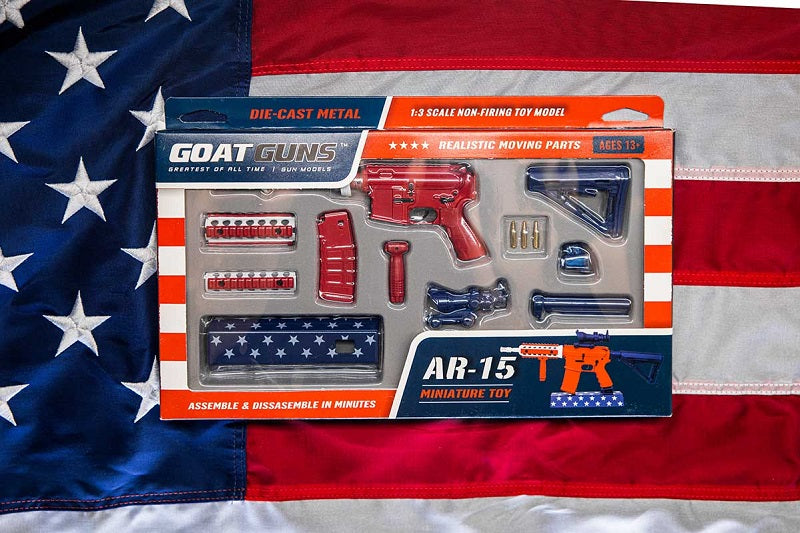 GoatGuns 1/3 Scale Die Cast AR15 Desktop Model, USA AR-USA (ONLINE ORDER ONLY)