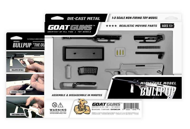 GoatGuns 1/3 Scale Die Cast Bullpup Model AR, White BP-WHITE (ONLINE ORDER ONLY)