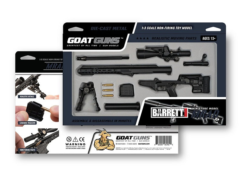 GoatGuns 1/4 Scale Die Cast Barrett MRAD MK22 Sniper Model Black MK22-BLACK (ONLINE ORDER ONLY)