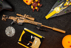 GoatGuns 1/4 Scale Diecast Barrett MK22 MRAD Sniper Rifle Model – Tan Officially Licensed