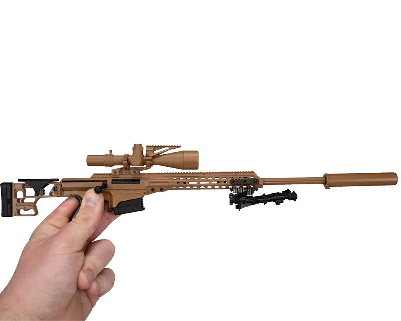 GoatGuns 1/4 Scale Diecast Barrett MK22 MRAD Sniper Rifle Model – Tan Officially Licensed