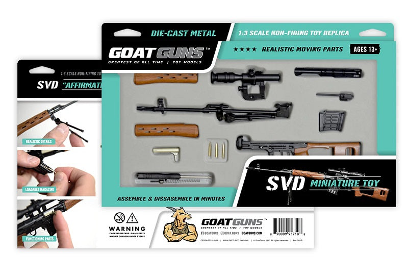 GoatGuns 1/4 Scale Die Cast SVD Dragunov Sniper Rifle Model SVD-BLACK (ONLINE ORDER ONLY)