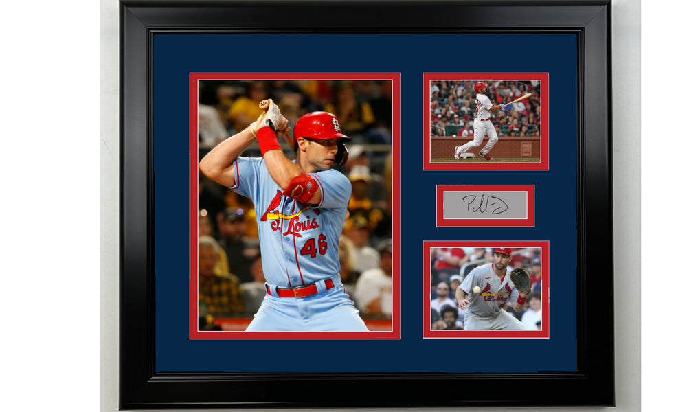 Framed Paul Goldschmidt St. Louis Cardinals Facsimile Laser Engraved Signature Baseball 14x11 3 Photo Collage (ONLINE ORDER ONLY)