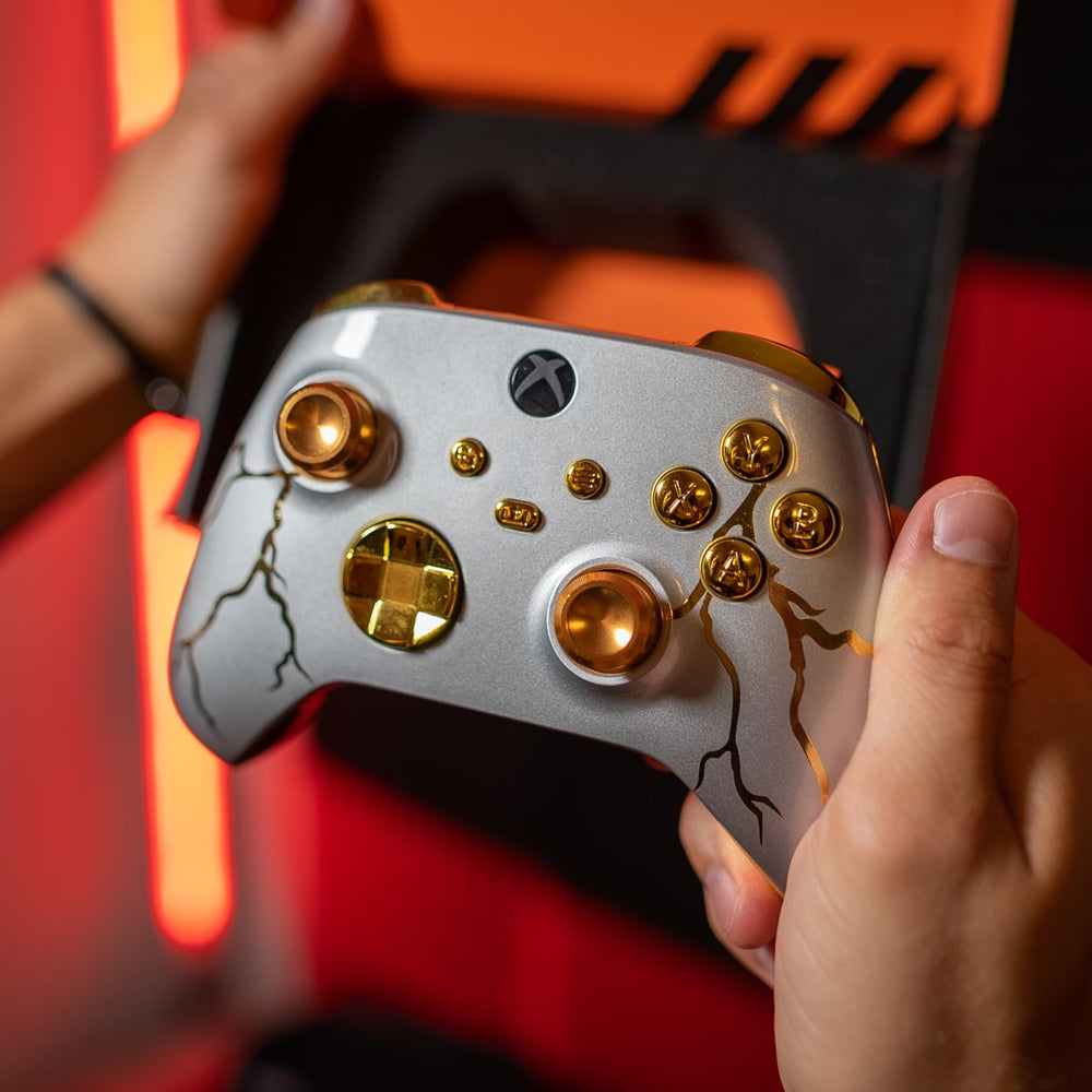 GOLD THUNDER XBOX SERIES X CUSTOM MODDED CONTROLLER (Online Order Only)