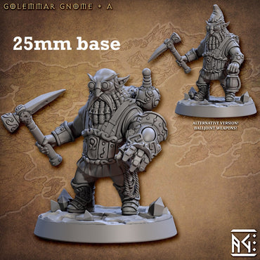 Golemmar Gnome: Sculpt A (Male Gnome Artificer) (ONLINE ORDER ONLY)