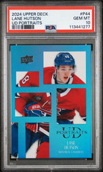 Graded 2024 Upper Deck Lane Hutson #P44 UD Portraits Rookie RC Hockey Card PSA 10 Gem Mint (ONLINE ORDER ONLY)