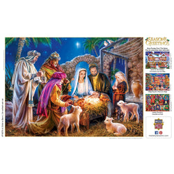 Season's Greetings - A Child is Born 1000 Piece Jigsaw Puzzle (ONLINE ORDER ONLY)