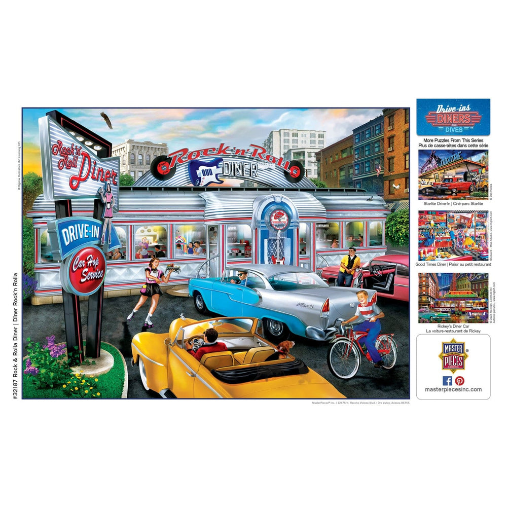 Drive-Ins, Diners & Dives - Rock & Rolla Diner 550 Piece Jigsaw Puzzle (ONLINE ORDER ONLY)