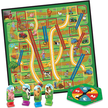 Old MacDonald's Farm - Slides & Ladders Board Game (ONLINE ORDER ONLY)