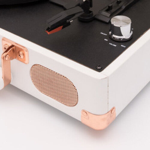 GPO Retro GPOSOHOWH SOHO Portable Briefcase Turntable - White (Large Item, Built-In Speakers, White) [Turntable] (ONLINE ORDER ONLY)