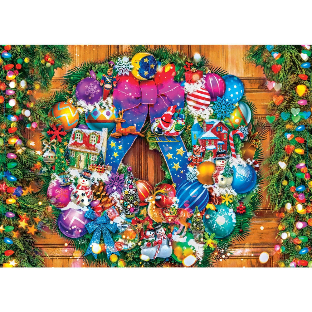 Sparkle & Shine - Vintage Ornament Wreath 500 Piece Glitter Jigsaw Puzzle (ONLINE ORDER ONLY)