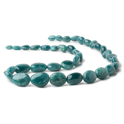 Grandidierite plain nuggets 17 inch 35 beads 7x6-17x13mm A grade (ONLINE ORDER ONLY)