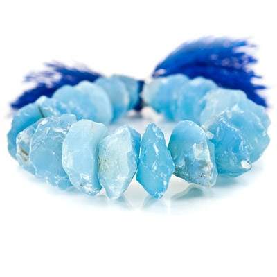 Grecian Blue Agate Beads Tumbled Hammer Faceted Discs (ONLINE ORDER ONLY)