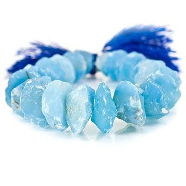 Grecian Blue Agate Beads Tumbled Hammer Faceted Discs (ONLINE ORDER ONLY)