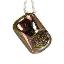 Green and Purple Iridescent Agate Drusy Focal Bead (ONLINE ORDER ONLY)