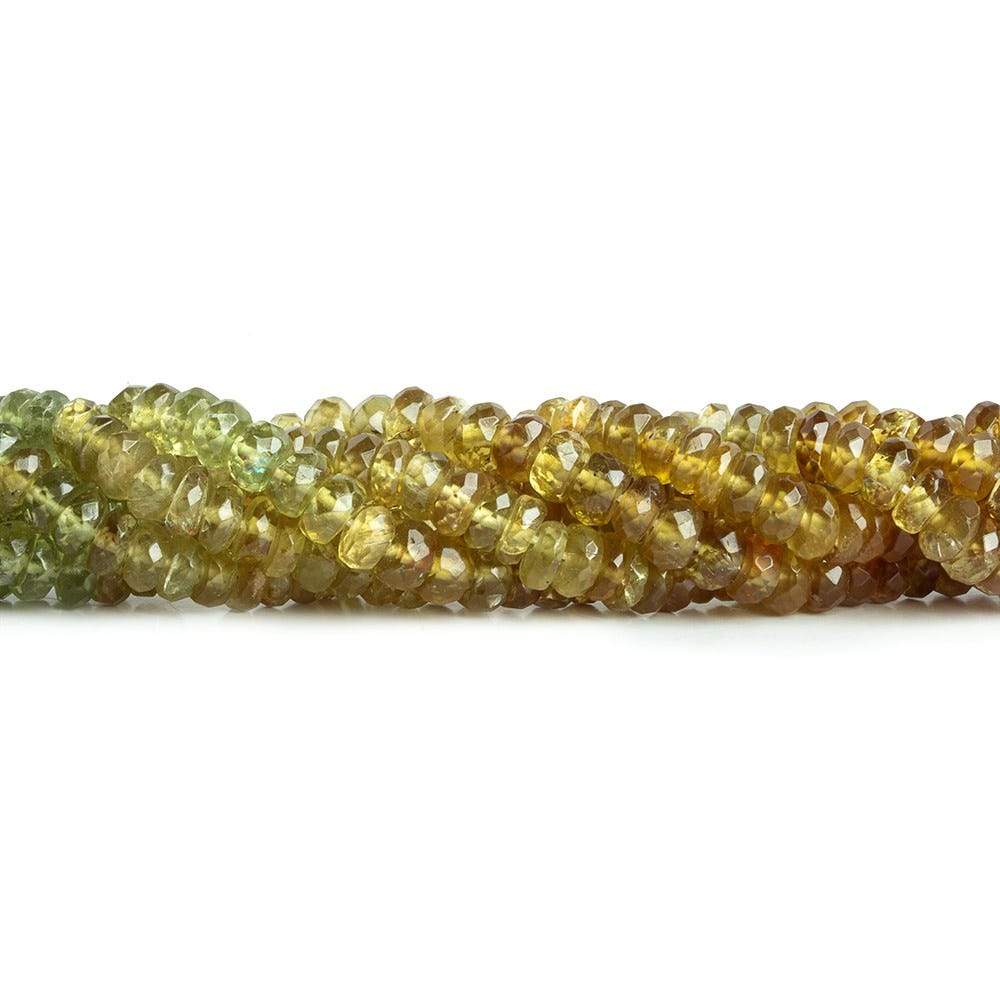 5mm Green Apatite Faceted Rondelle Beads 15 inch 137 pieces (ONLINE ORDER ONLY)