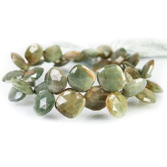 Green Cat's Eye Quartz Faceted Pillow Beads (ONLINE ORDER ONLY)