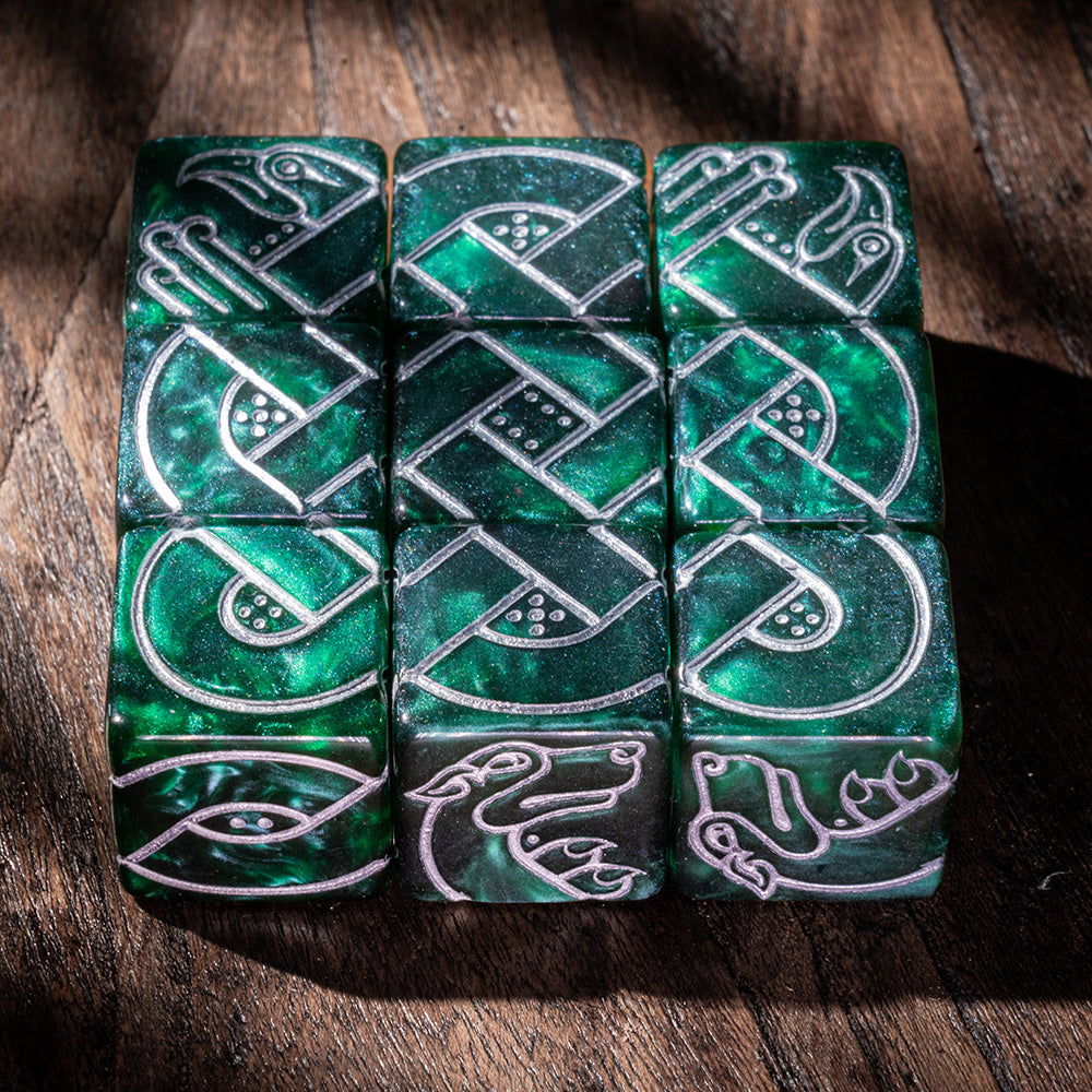 9 Celtic Animals Knot Dice - Wolfhound & Eagle (ONLINE ORDER ONLY)