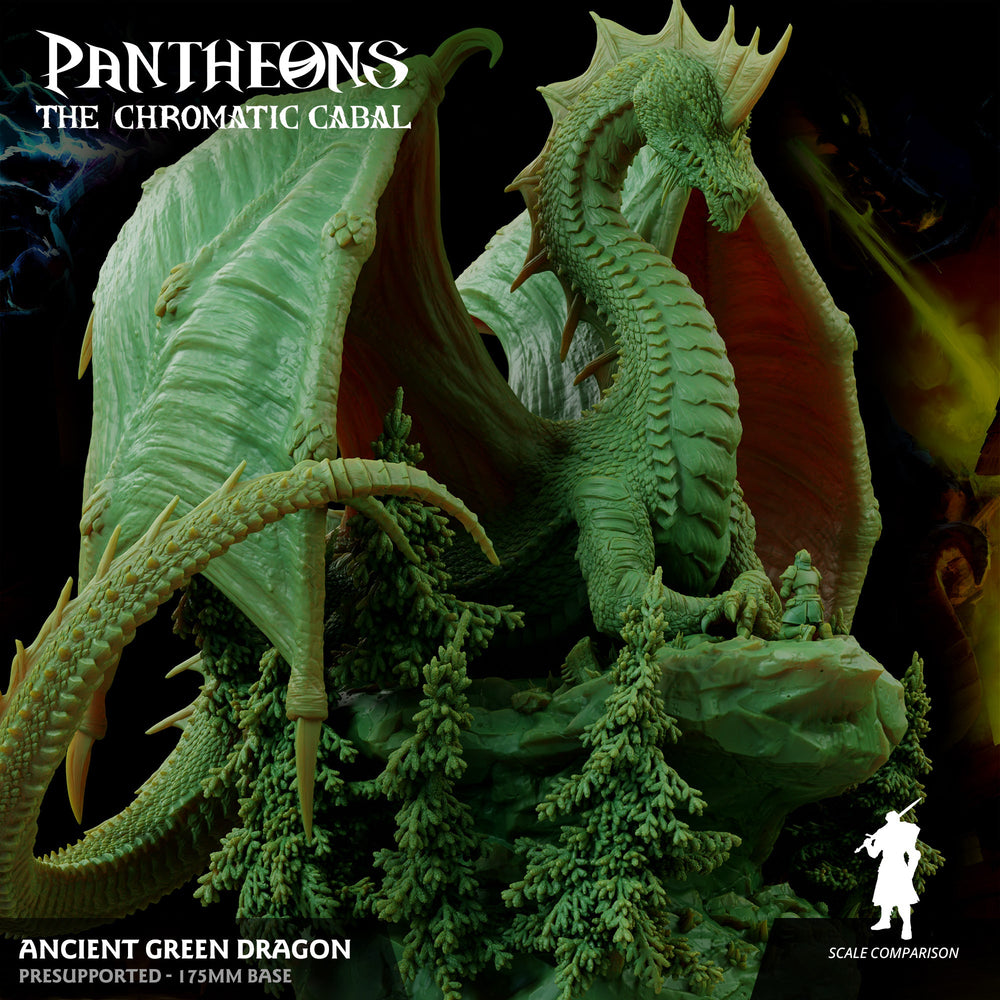 3D Printed Sordane Publishing Ancient Green Dragon Pantheons - The Chromatic Cabal  28 32mm D&D (Online Only)