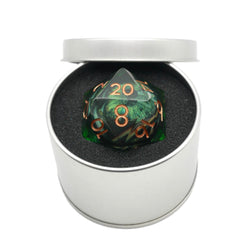 Green Slaadi's Eye - Giant D20 Moving Eye DnD Dice | Acrylic RPG Gaming Dice (ONLINE ORDER ONLY)