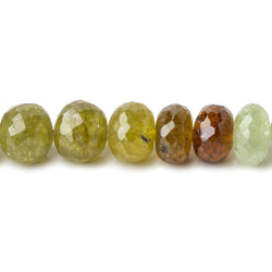 Grossular Garnet Faceted Rondelles 8 inch 7.5-8mm 33 beads (ONLINE ORDER ONLY)