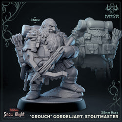 "Grouch" Gordeljart, Stoutmaster (Male Dwarf Fighter) (Online Only)