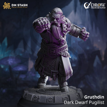 Gruthdin, Dark Dwarf Pugilist (Male Dwarven Monk) (ONLINE ORDER ONLY)