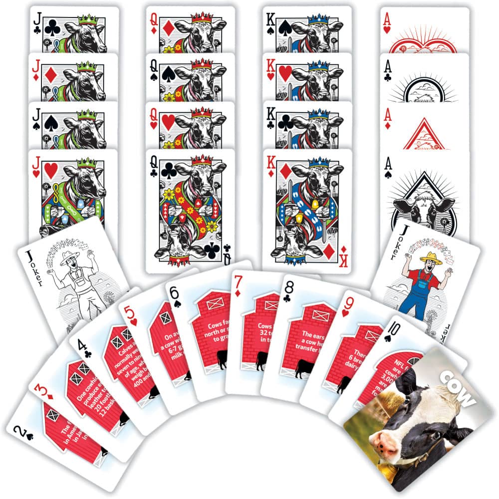 Cow Playing Cards - 54 Card Deck (ONLINE ORDER ONLY)