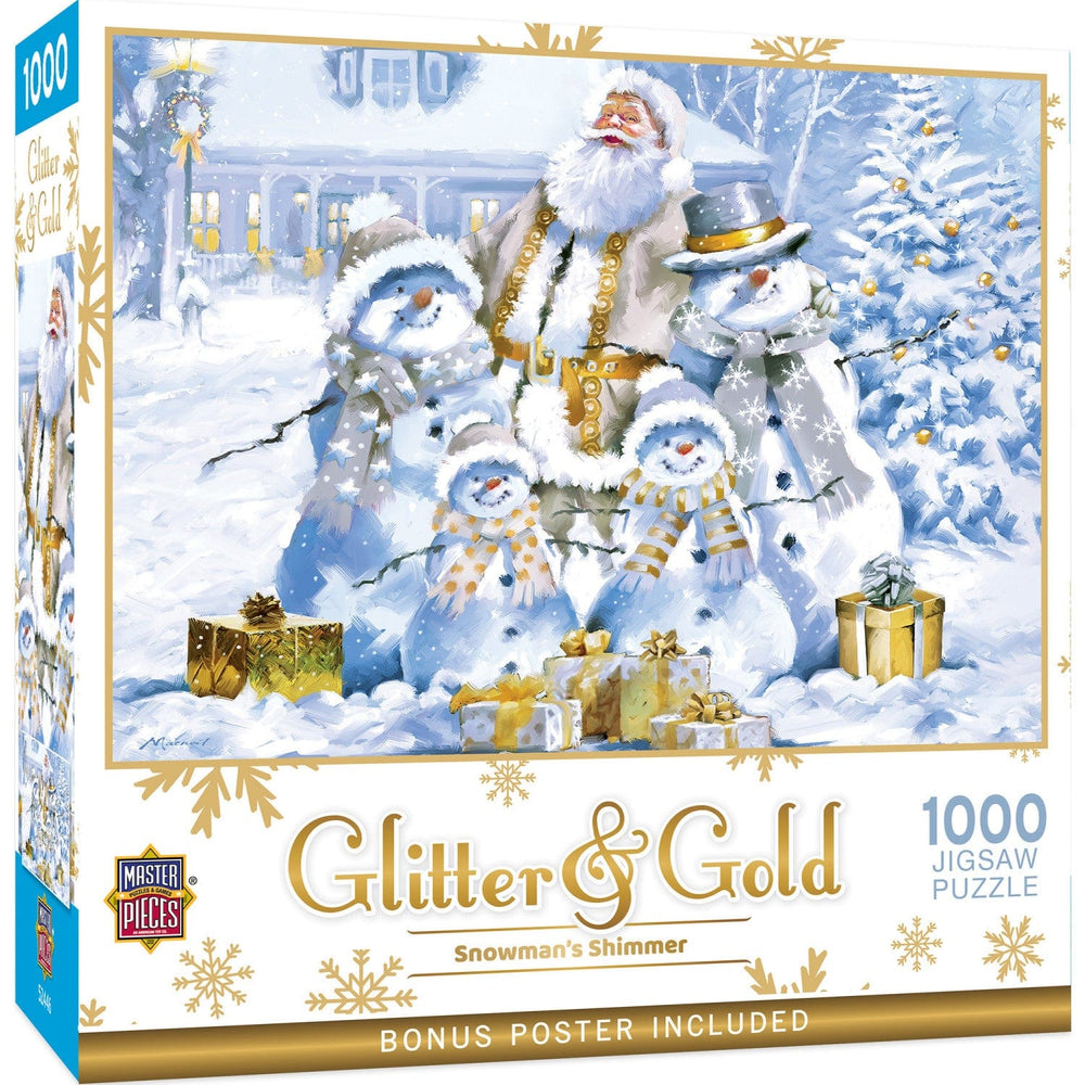 Glitter & Gold - Snowman's Shimmer 1000 Piece Jigsaw Puzzle (ONLINE ORDER ONLY)