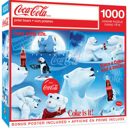 Coca-Cola Polar Bears 1000 Piece Jigsaw Puzzle (ONLINE ORDER ONLY)