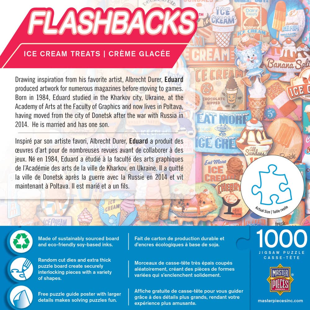 Flashbacks - Ice Cream Treats 1000 Piece Jigsaw Puzzle
