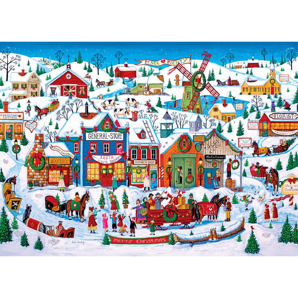 Season's Greetings - Holiday in Harmony Hills 1000 Piece Jigsaw Puzzle (ONLINE ORDER ONLY)