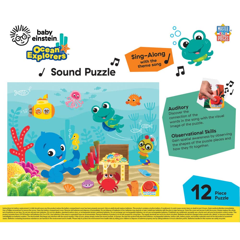 Baby Einstein - Ocean Explorers 12 Piece Sound Jigsaw Puzzle (ONLINE ORDER ONLY)