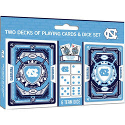 UNC Tar Heels - 2-Pack Playing Cards & Dice Set