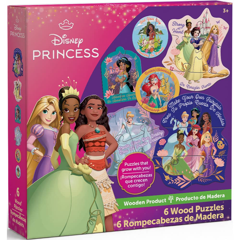 Disney - Princesss 6-Pack Wood Shaped Puzzles (ONLINE ORDER ONLY)
