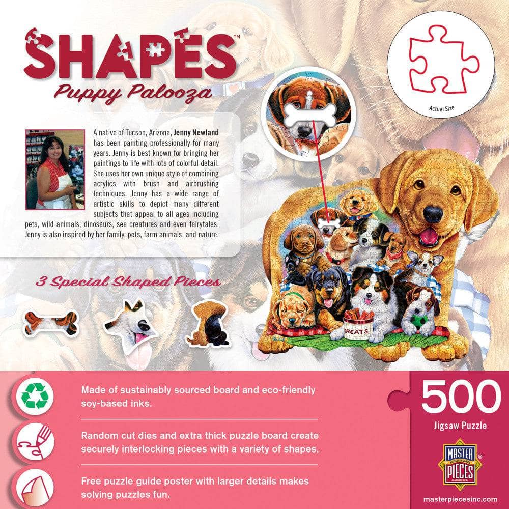 Shapes - Puppy Palooza 500 Piece Jigsaw Puzzle