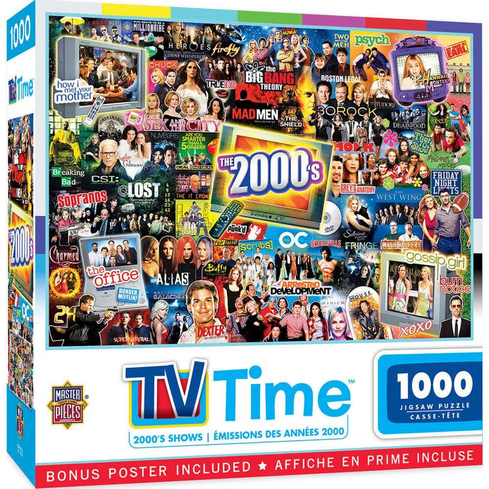 TV Time - 2000's Shows 1000 Piece Jigsaw Puzzle (ONLINE ORDER ONLY)