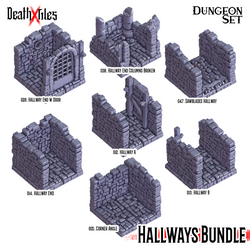 3D Printed Cast n Play Death x Tiles Hallways Set 28mm 32mm D&D (Online Only)
