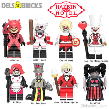 Hazbin Hotel Set of 8 Best Lego Minifigures Custom Toys (ONLINE ORDER ONLY)
