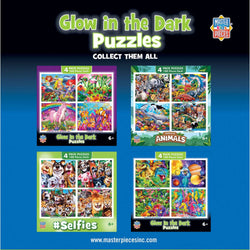 Glow in the Dark 100 Piece Jigsaw Puzzles - 4-Pack V2 (ONLINE ORDER ONLY)