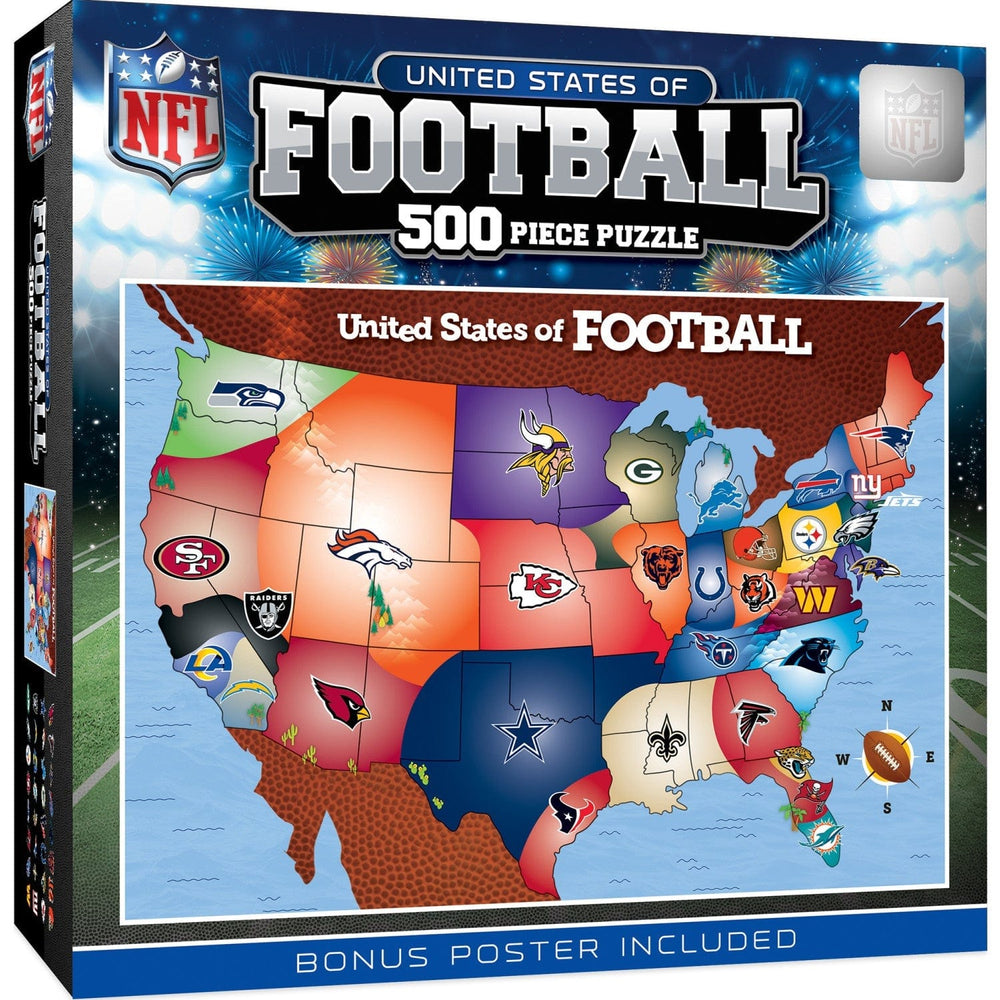 NFL - League Map 500 Piece Jigsaw Puzzle (ONLINE ORDER ONLY)