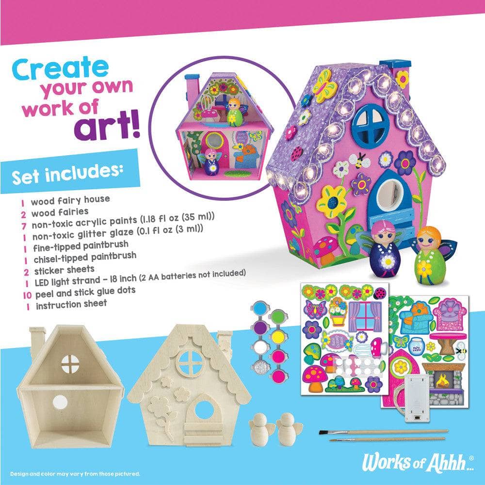 Light-Up Fairy House Wood Craft & Paint Kit (ONLINE ORDER ONLY)