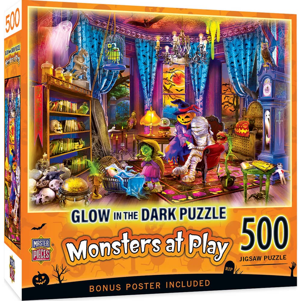 Glow in the Dark - Monsters at Play 500 Piece Jigsaw Puzzle