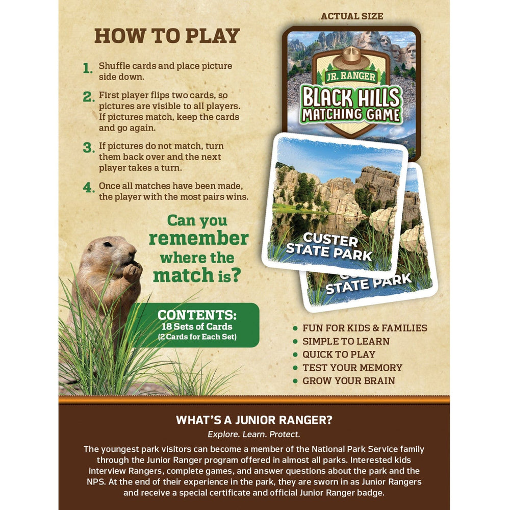 Jr Ranger - Black Hills Matching Game (ONLINE ORDER ONLY)